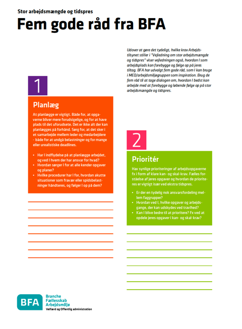 Fem gode råd om stress  - med mulighed for at skrive