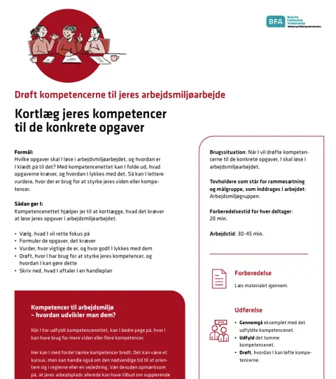 Kortlæg jeres kompetencer til de konkrete opgaver