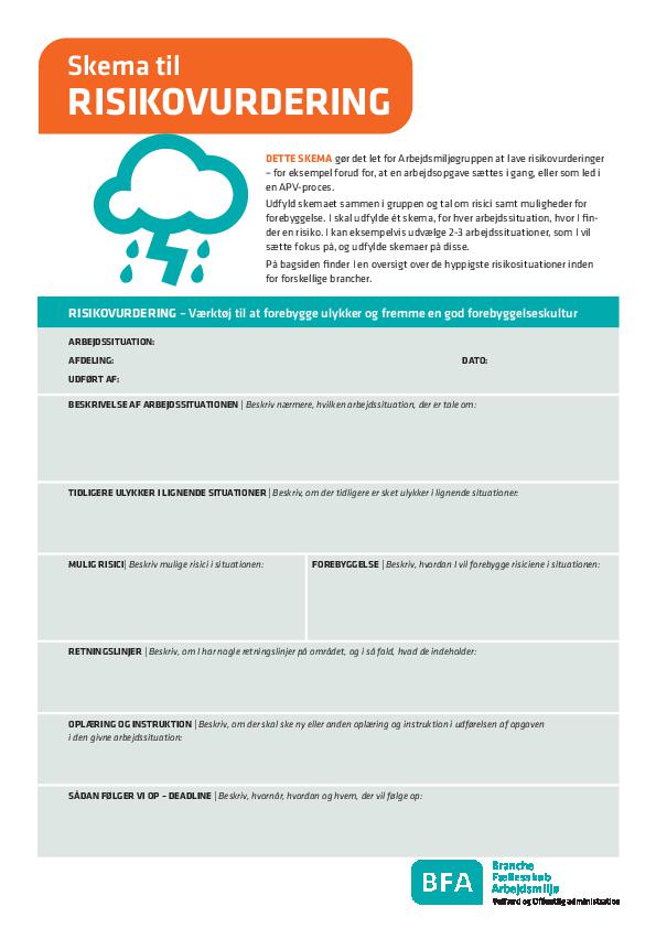 Skema til risikovurdering