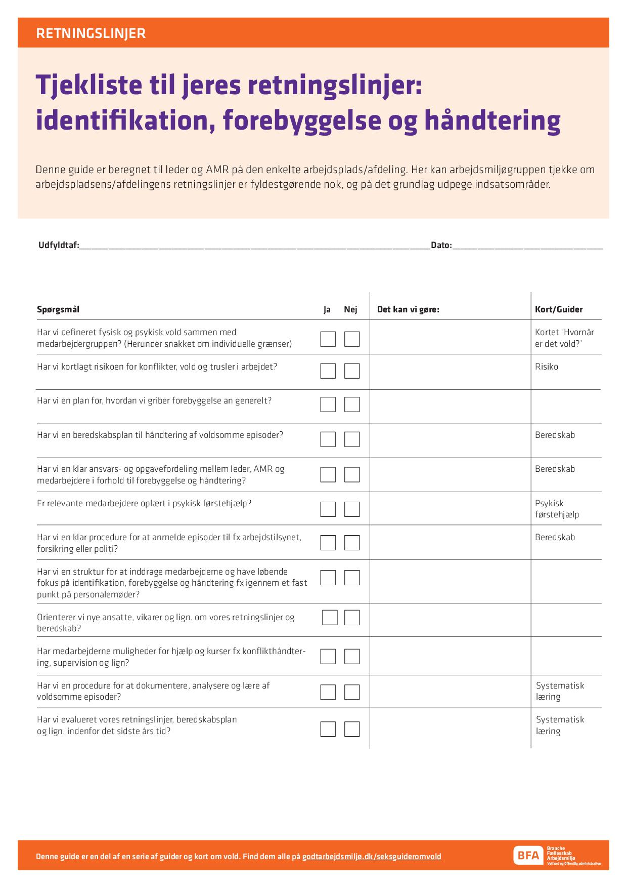 Guide Retningslinjer