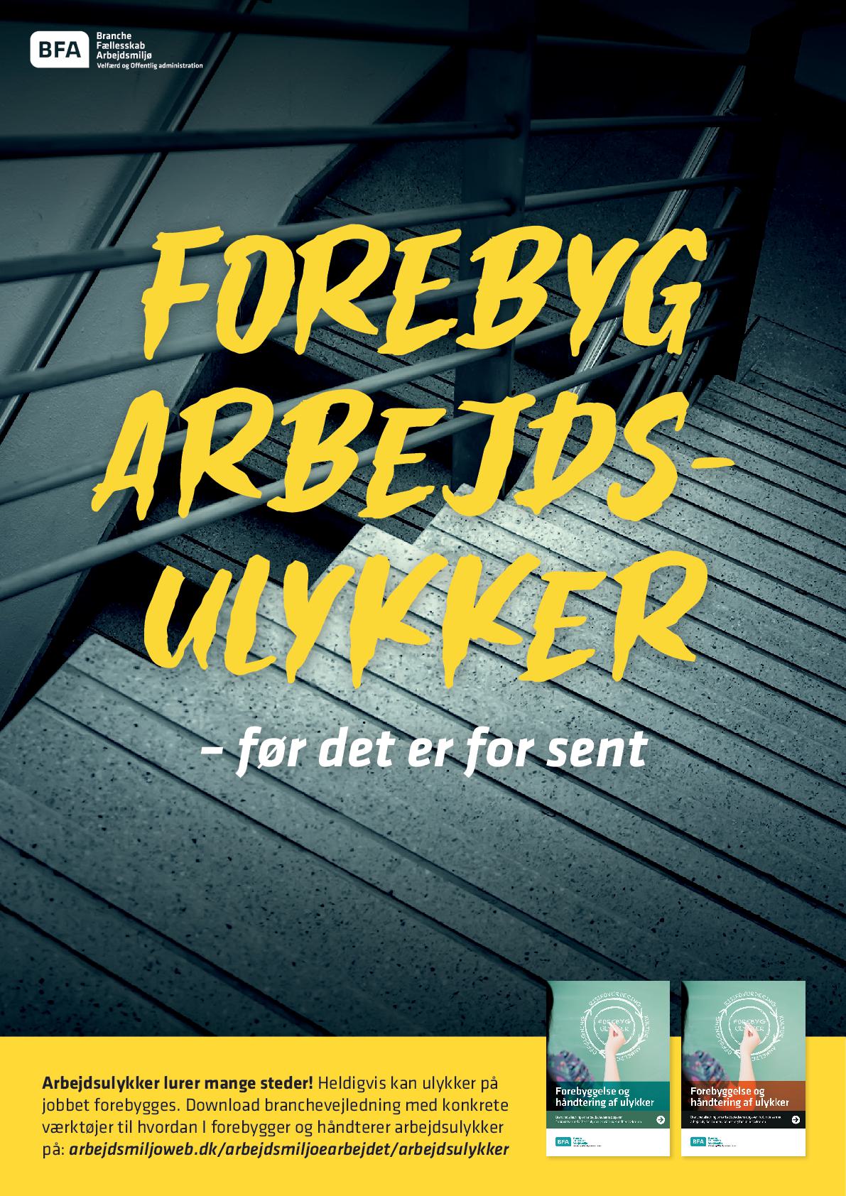 Plakat: Forebyg fald- og snubleulykker