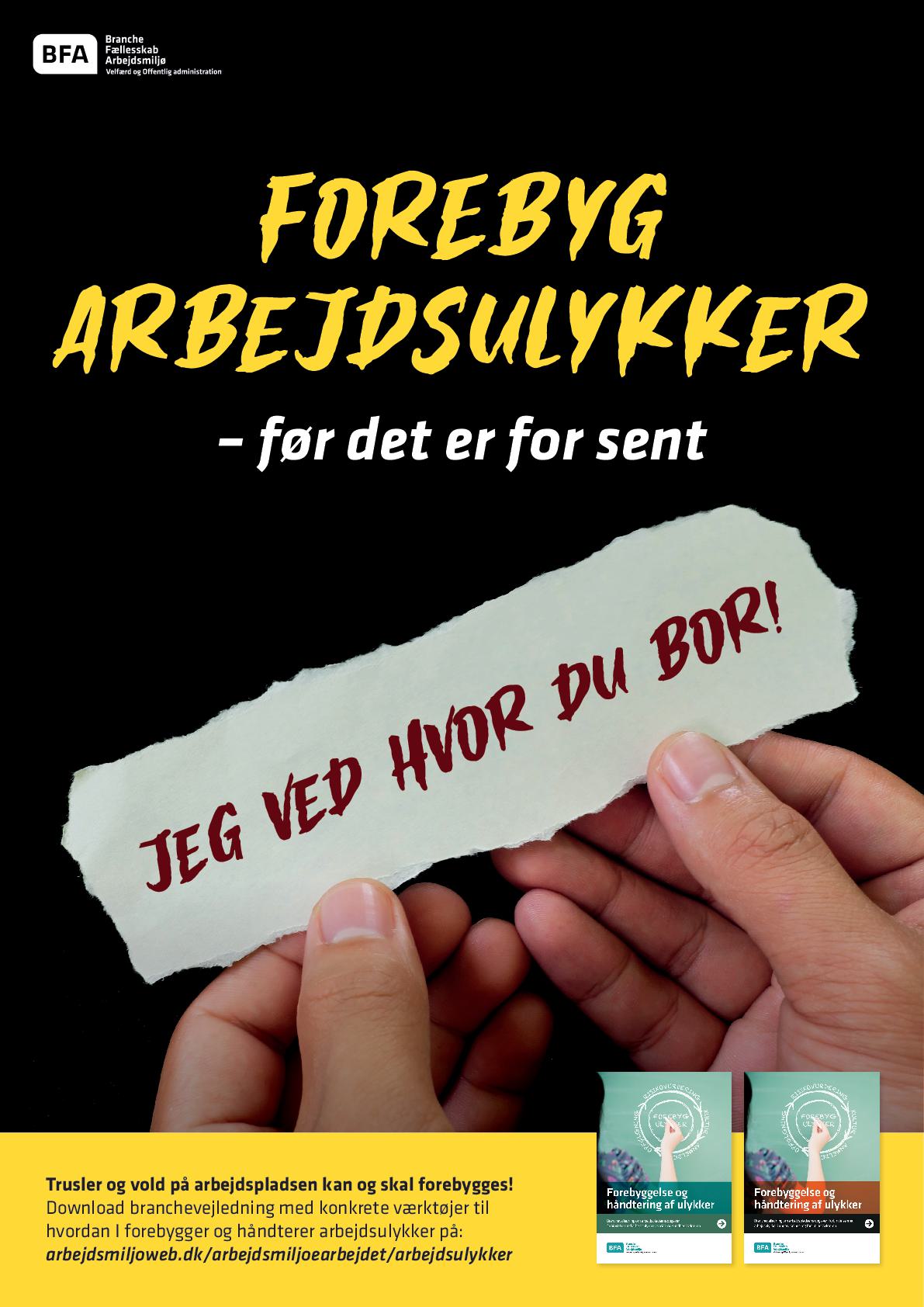 Plakat: Forebyg vold og trusler