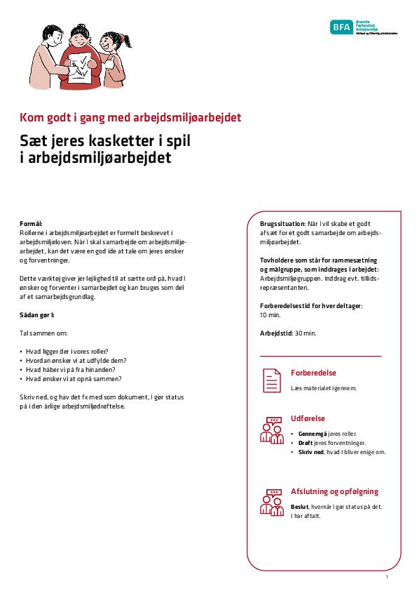 Sæt jeres kasketter i spil i arbejdsmiljøarbejdet