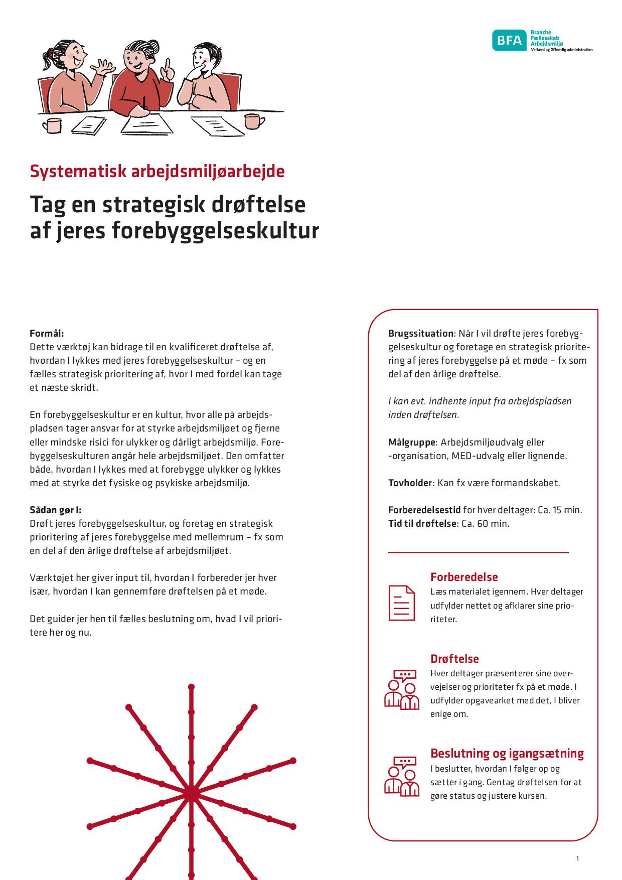 Tag en strategisk drøftelse af jeres forebyggelseskultur