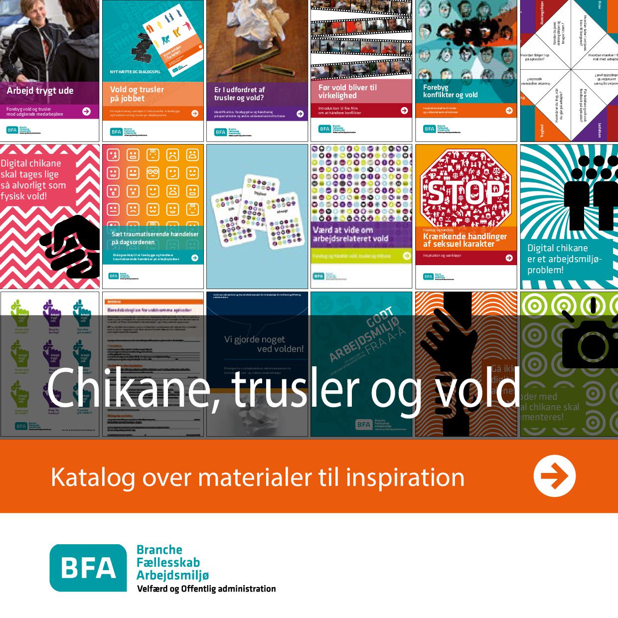 Chikane, trusler og vold - Katalog over materialer til inspiration